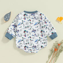 Load image into Gallery viewer, Baby Boys Fall Bodysuit Duck Print Long Sleeve Crewneck Jumpsuit Fall Spring
