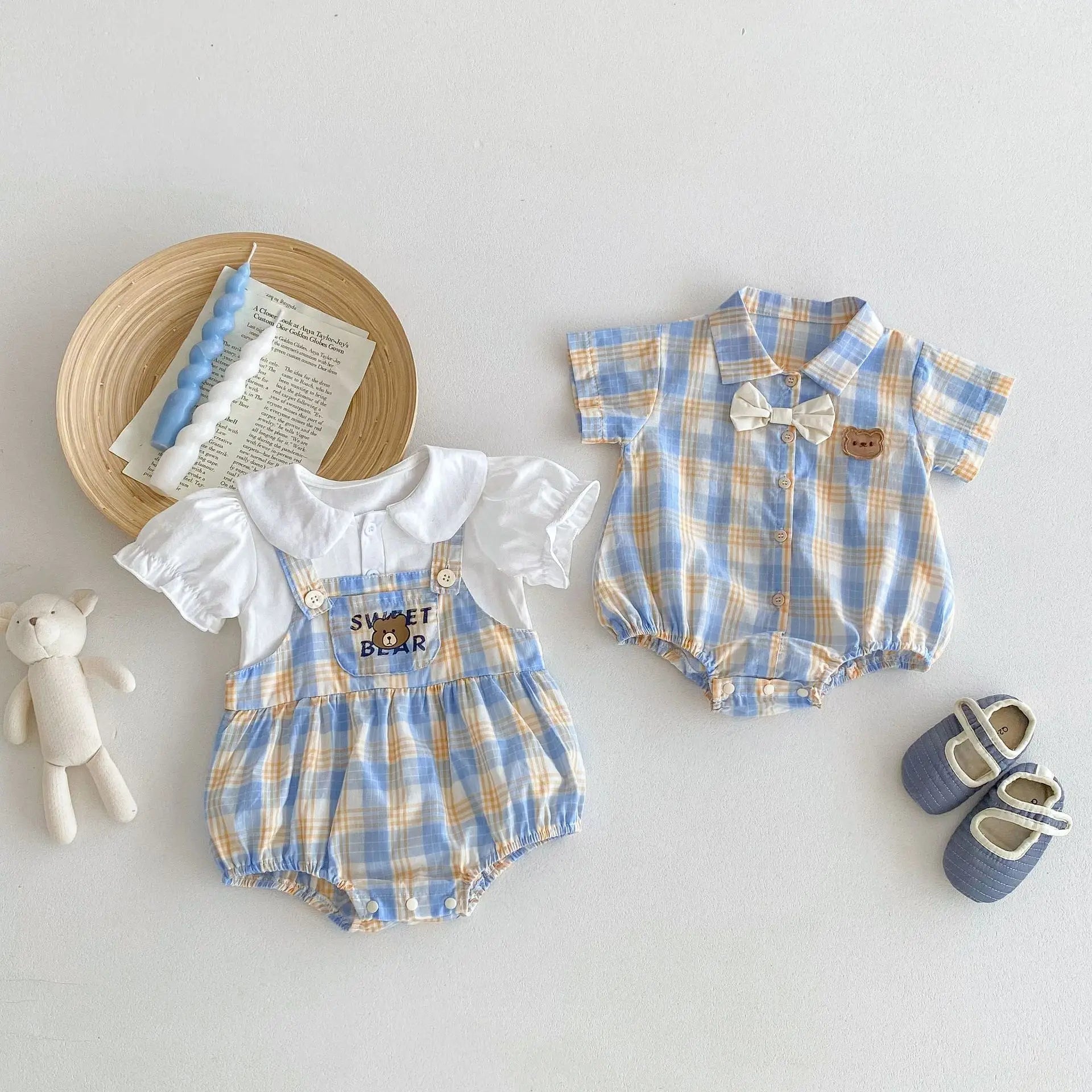 Sibling Bear Bodysuit Romper Outfit