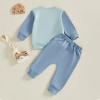 Baby Toddler Boys 2Pcs Autumn Dad's Little Dude Long Sleeve O Neck Letter Print Top Drawstring Pants Jogger Set
