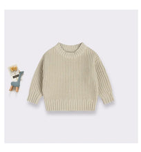 Load image into Gallery viewer, Newborn Baby Sweater Kid Boy Girl Winter Clothes Warm Thick Knit Pullover Top Infant Long Sleeve Basic Knitwear Outfit
