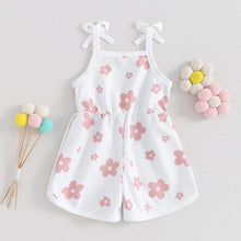 Load image into Gallery viewer, Toddler Baby Girl Romper Sleeveless Tank Top Flower Print Spaghetti Strap Jumpsuit Shorts Summer Clothes
