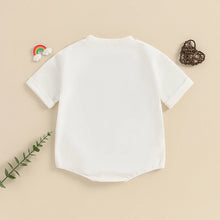 Load image into Gallery viewer, Baby Boy Girl His Plan Is Perfect Romper Short Sleeve Crew Neck Rainbow Letters Print Jumpsuit Clothes
