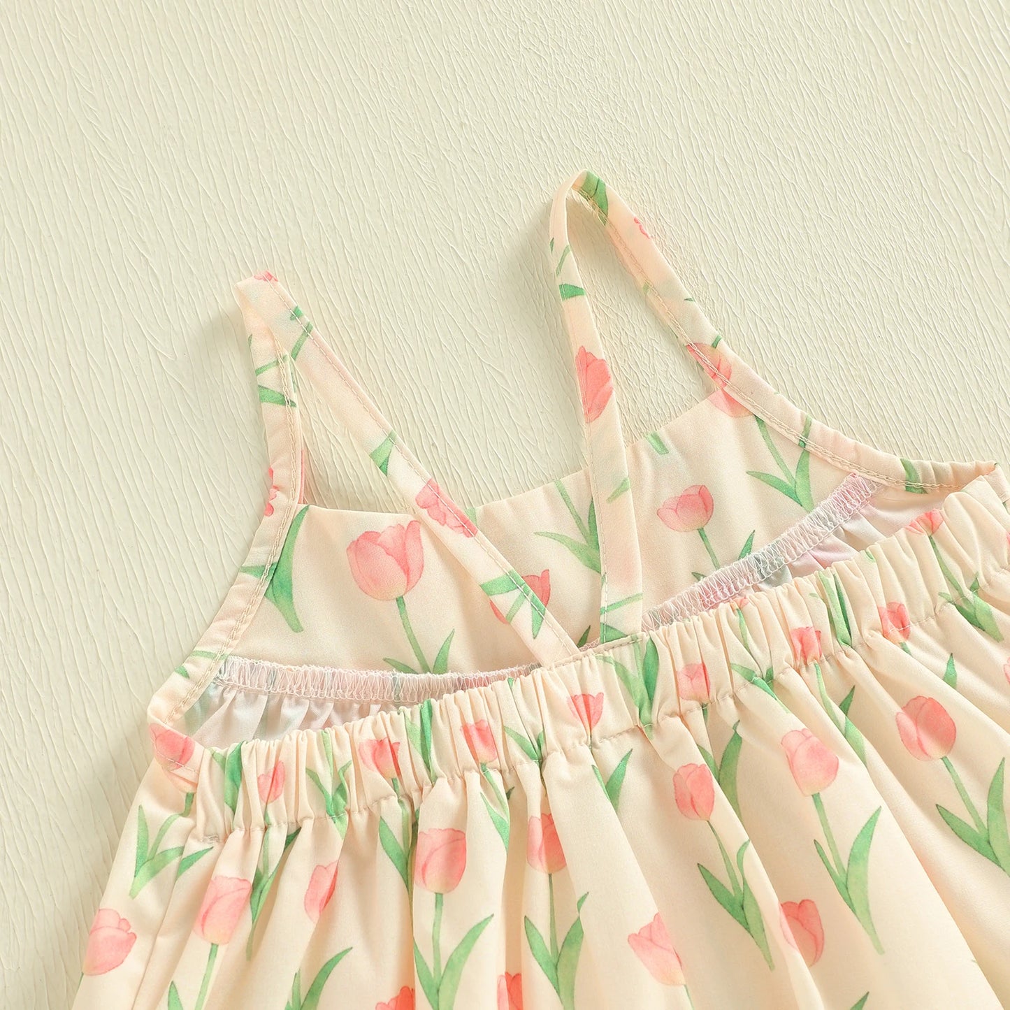 Baby Toddler Girls 2Pcs Outfit Sleeveless Tulip Print Cami Tank Top Pants Spring Set