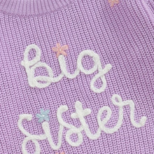 Load image into Gallery viewer, Toddler Kids Girl Big Sister Sweater Cute Long Sleeve Letter Embroidery Knit Pullover Loose Top
