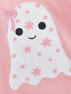 Newborn Baby Girls Halloween Sweatshirt Romper Casual Ghost Print Long Sleeve Jumpsuits Infant Fashion Clothes