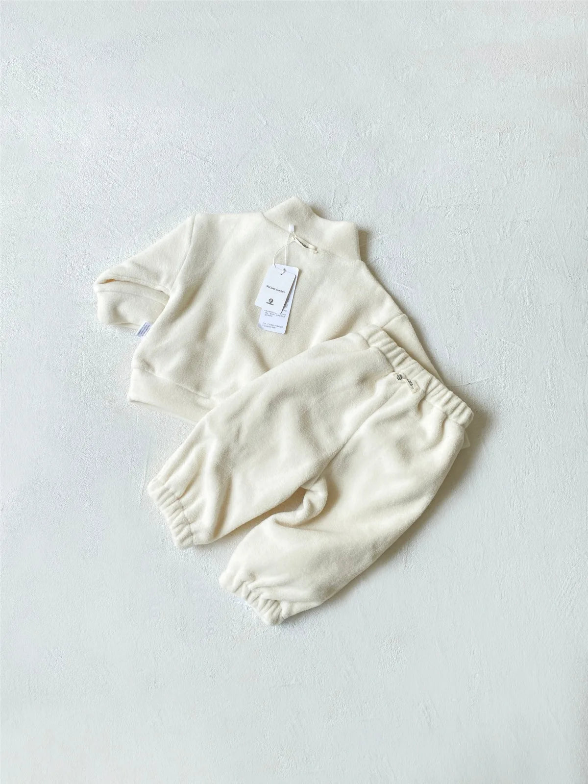 Toddler Kid Boy Girl 2Pcs Winter Clothes Set Fleece Warm Pullover Top Pant Thick Two Piece Jogger Set Loose Outfit