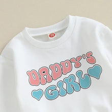 Load image into Gallery viewer, Baby Toddler Girls 2Pcs Outfit Letter Daddy&#39;s Girl Print Long Sleeve Crewneck Top and Elastic Pants Set Fall Clothes
