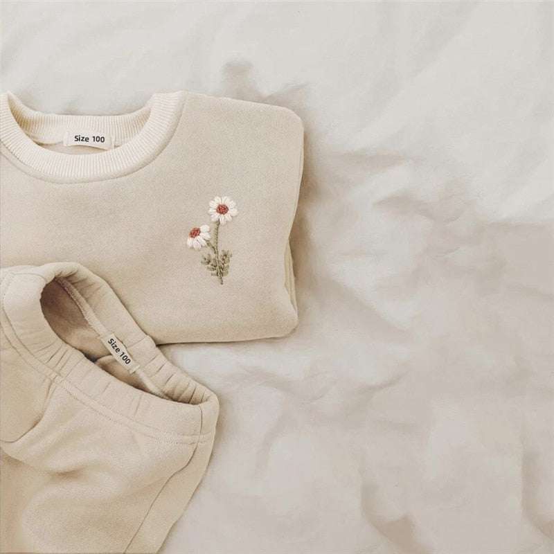 Embroidered Patch Jogger Set