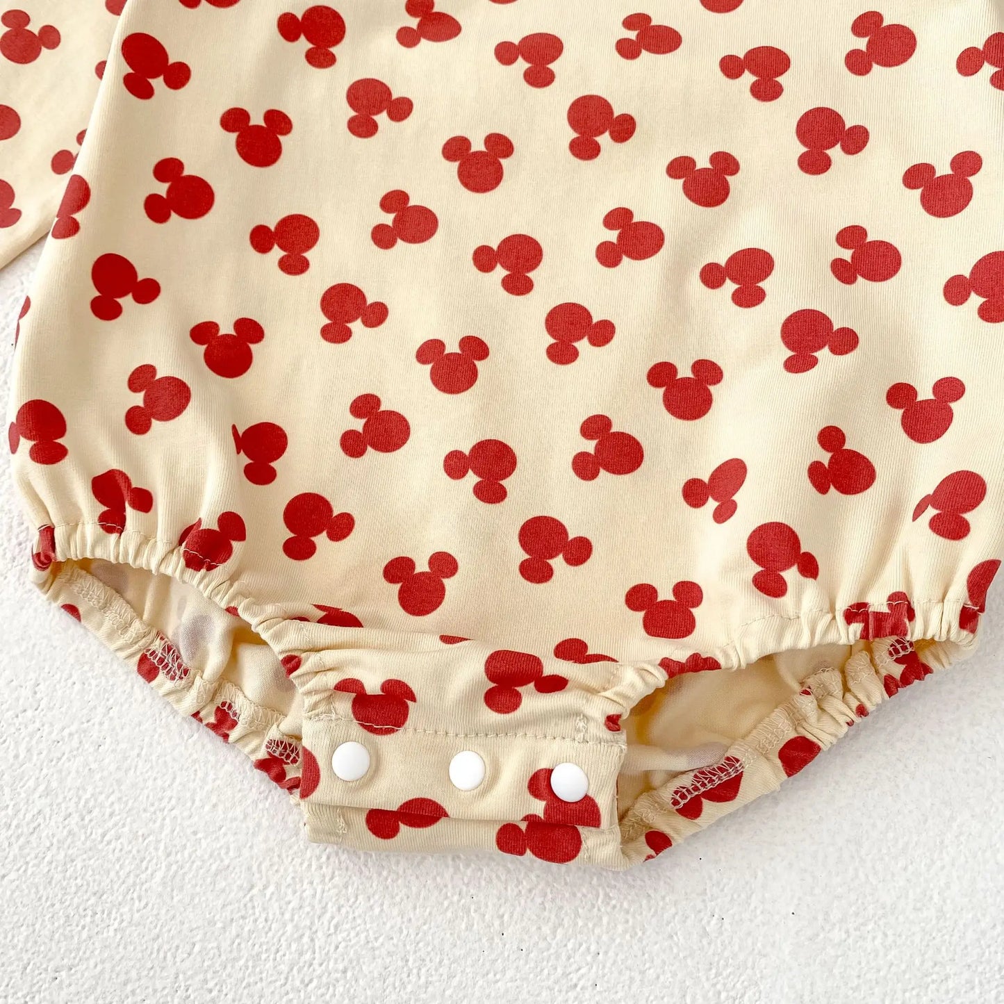 Baby Toddler Girl Clothes Mouse Print Romper Elegant Collar Long Sleeve Cute Sweet Bodysuit Autumn