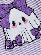 Baby Toddler Girls 2Pcs Pants Set Embroidery Ghost Long Sleeve Top with Striped Jogger Pants Halloween Clothes