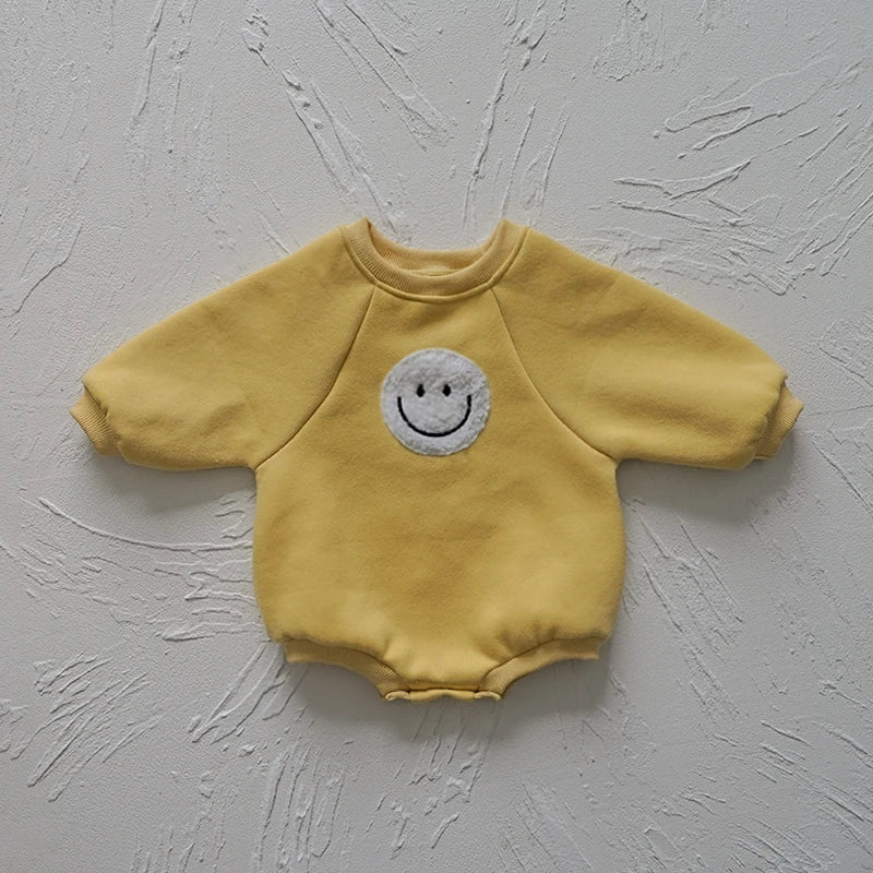 Fuzzy Smile Bodysuit Romper