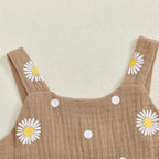 Baby Toddler Girls Summer Overalls Infants Sleeveless Daisy Floral Print Suspender Flared Pants