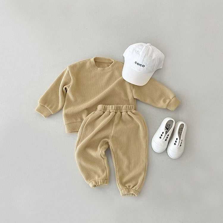 Solid Color Tracksuit Set