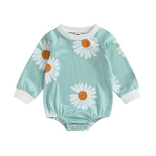 Load image into Gallery viewer, Baby Girl Bodysuit Cute Daisy Print Crew Neck Long Sleeve Romper Outfit
