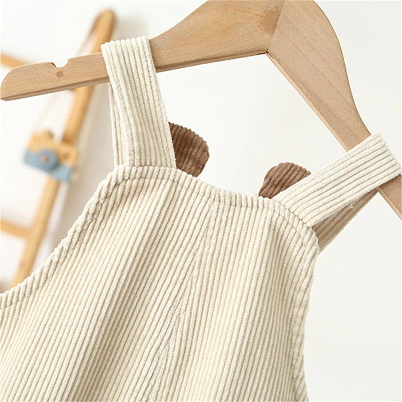 Front Pocket Corduroy Overalls Jumpsuit Romper