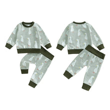 Load image into Gallery viewer, Baby Toddler Boys Girls 2Pcs Fall Outfit Duck Print Long Sleeve Top Elastic Waist Pants Set
