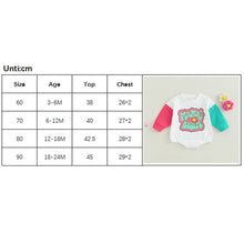 Load image into Gallery viewer, Baby Girl Fall Jumpsuit Letter Print Mama Contrast Long Sleeve Round Neck Bodysuit Romper
