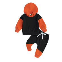 Load image into Gallery viewer, Baby Toddler Boy 2Pcs Outfits Contrast Color Long Sleeve Hoodie and Elastic Waist Pants
