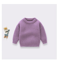 Load image into Gallery viewer, Newborn Baby Sweater Kid Boy Girl Winter Clothes Warm Thick Knit Pullover Top Infant Long Sleeve Basic Knitwear Outfit
