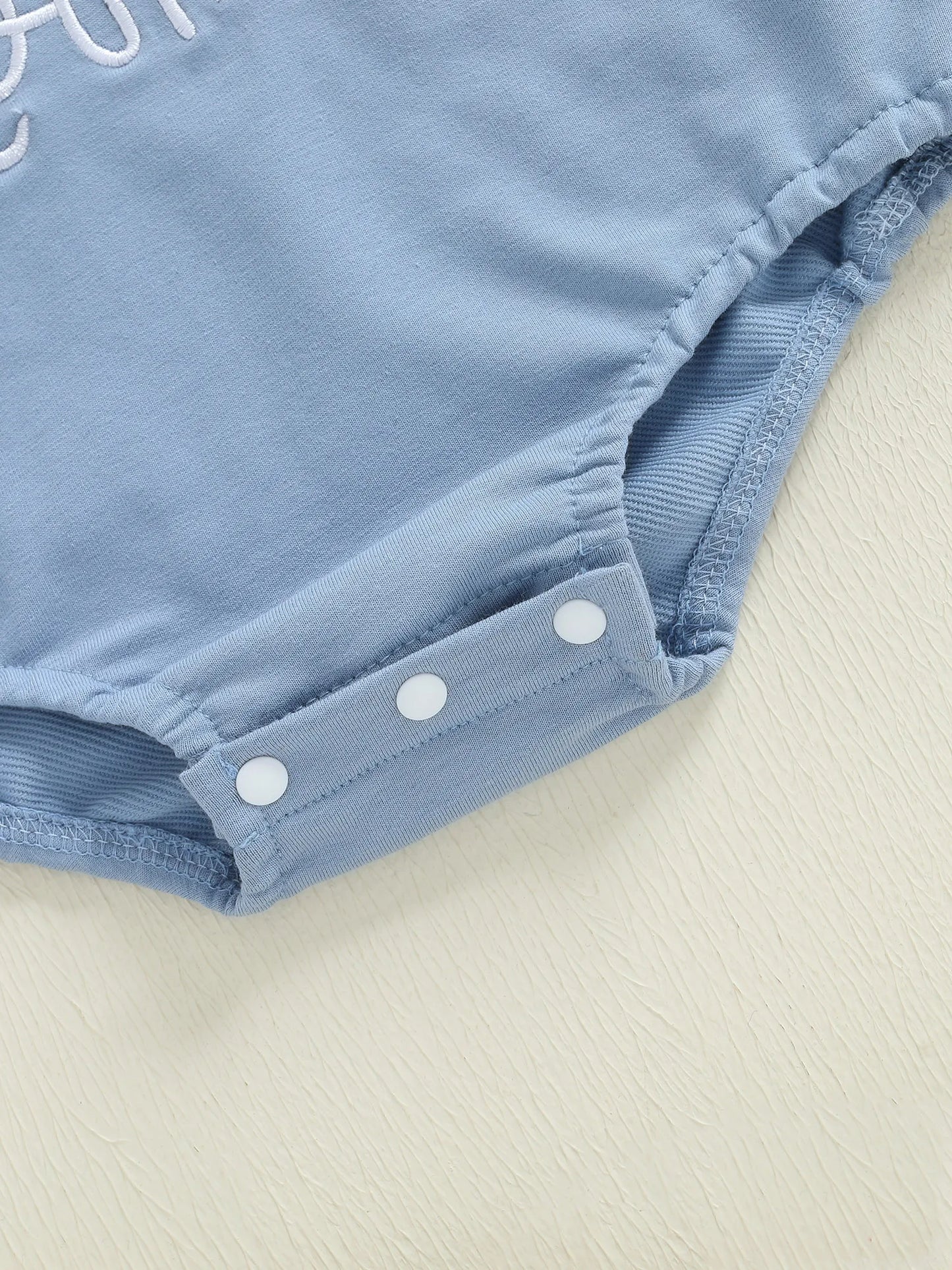 Baby Boy Lil Brother Fall Winter Romper Loose Fit Letter Plaid Embroidered Crew Neck Long Sleeve Jumpsuit