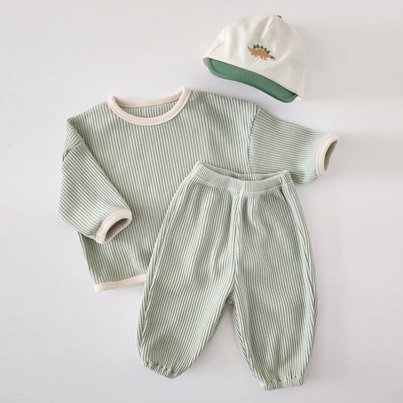 Waffle Sportswear Pants Set