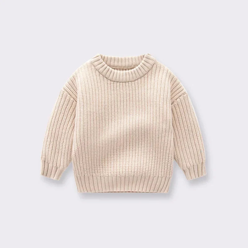 Baby Toddler Kid Boys Girls Sweater Winter Clothes Warm Thick Knit Pullover Top Infant Long Sleeve Basic Knitwear
