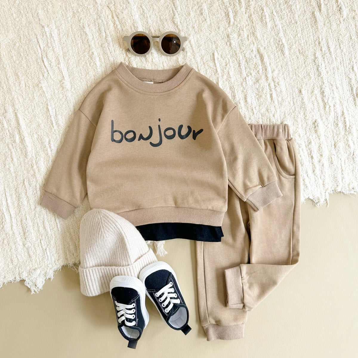 Bonjour Print Jogger Set