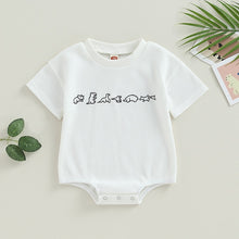 Load image into Gallery viewer, Infant Baby Boys Girls Casual Bodysuit Dinosaur Print Short Sleeve Crew Neck Waffle Jumpsuits
