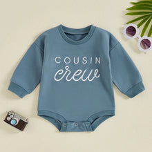 Load image into Gallery viewer, Baby Girl Boy Cousin Crew Romper Letter Embroidery Baby Long Sleeve Jumpsuit Cute Matching Family Clothes
