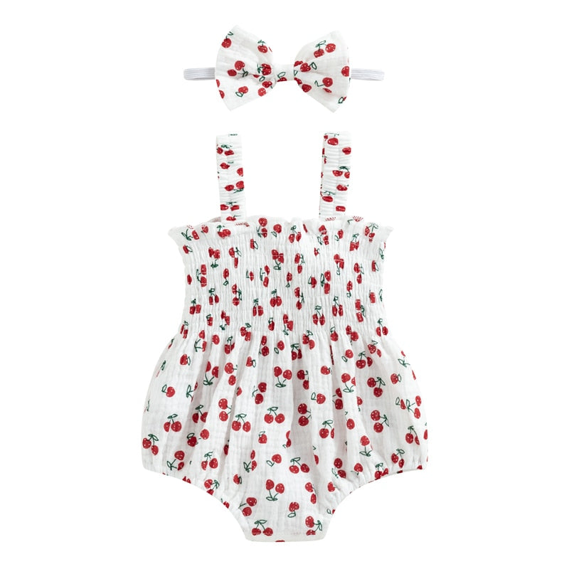 Muslin Romper and Headband Set