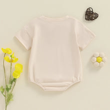 Load image into Gallery viewer, Baby Girl Birthday Romper Short Sleeve Round Neck Letter Butterfly Print Bodysuit Playsuit
