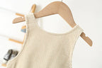 Corduroy Heart Print Jumpsuit Romper