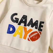 Load image into Gallery viewer, Baby Toddler Boys Girls Autumn Long Sleeve Letter Football Game Day Print Pullover Crew Neck Top
