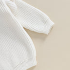 Baby Toddler Girls Sweater Solid Color Ruffle Long Sleeve Knit Spring Autumn Clothes Knitwear Pullover Top
