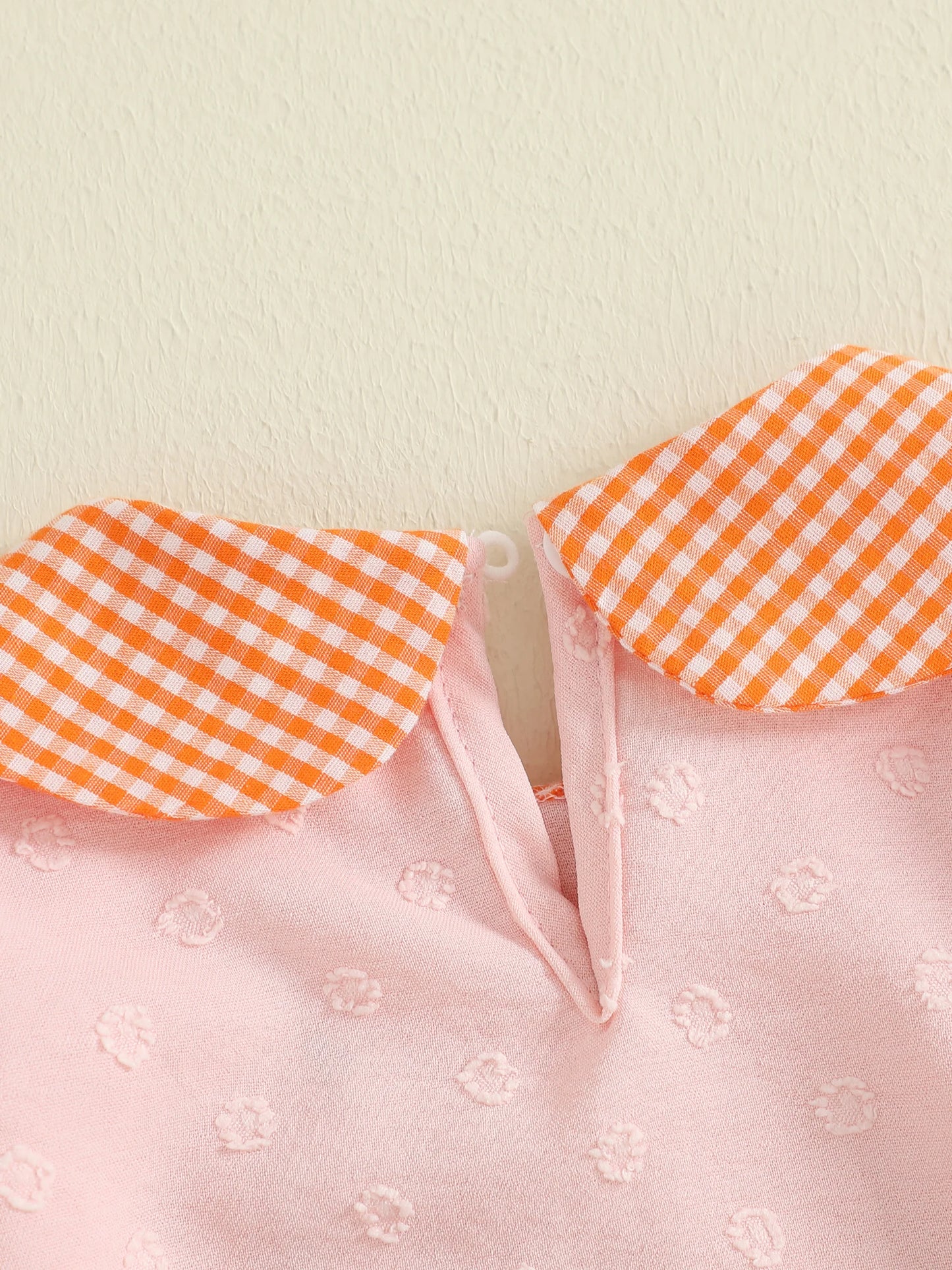 Baby Girl Thanksgiving Bodysuit Long Sleeve Doll Collar Pumpkin Embroidery Romper Fall Playsuit