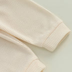 Baby Toddler Girls Boys 2Pcs Cousin Crew Set Long Sleeve O-Neck Embroidery Letter Top with Elastic Waist Pants Outfit Set
