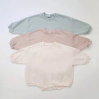 Kids Solid Sweatshirt Romper