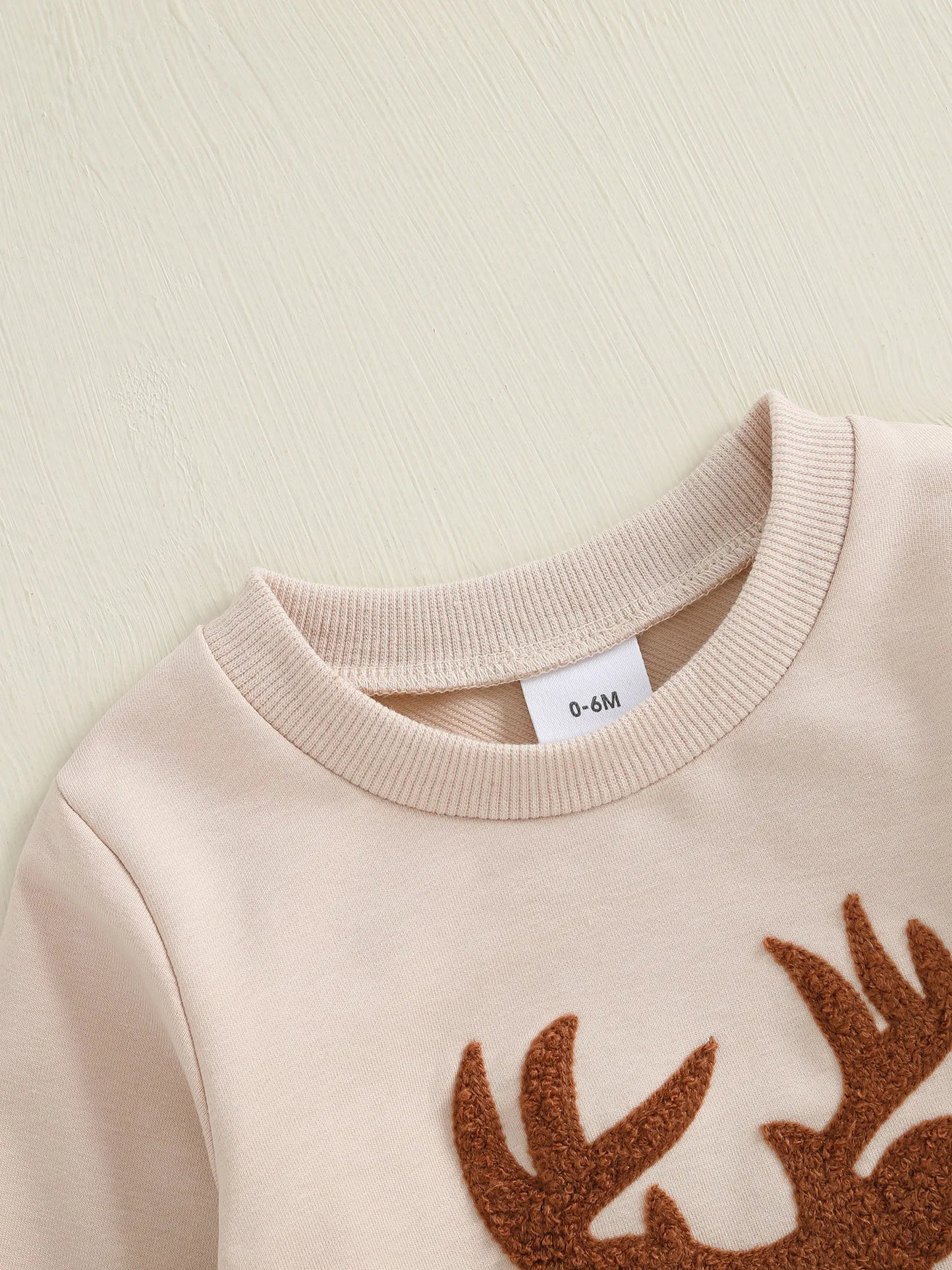 Baby Toddler Boys 2Pcs Fall Outfit Deer Print Long Sleeve Crewneck Top and Elastic Camouflage Pants Clothes Jogger Set