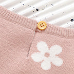 Pink Floral Knitted Jumpsuit Romper