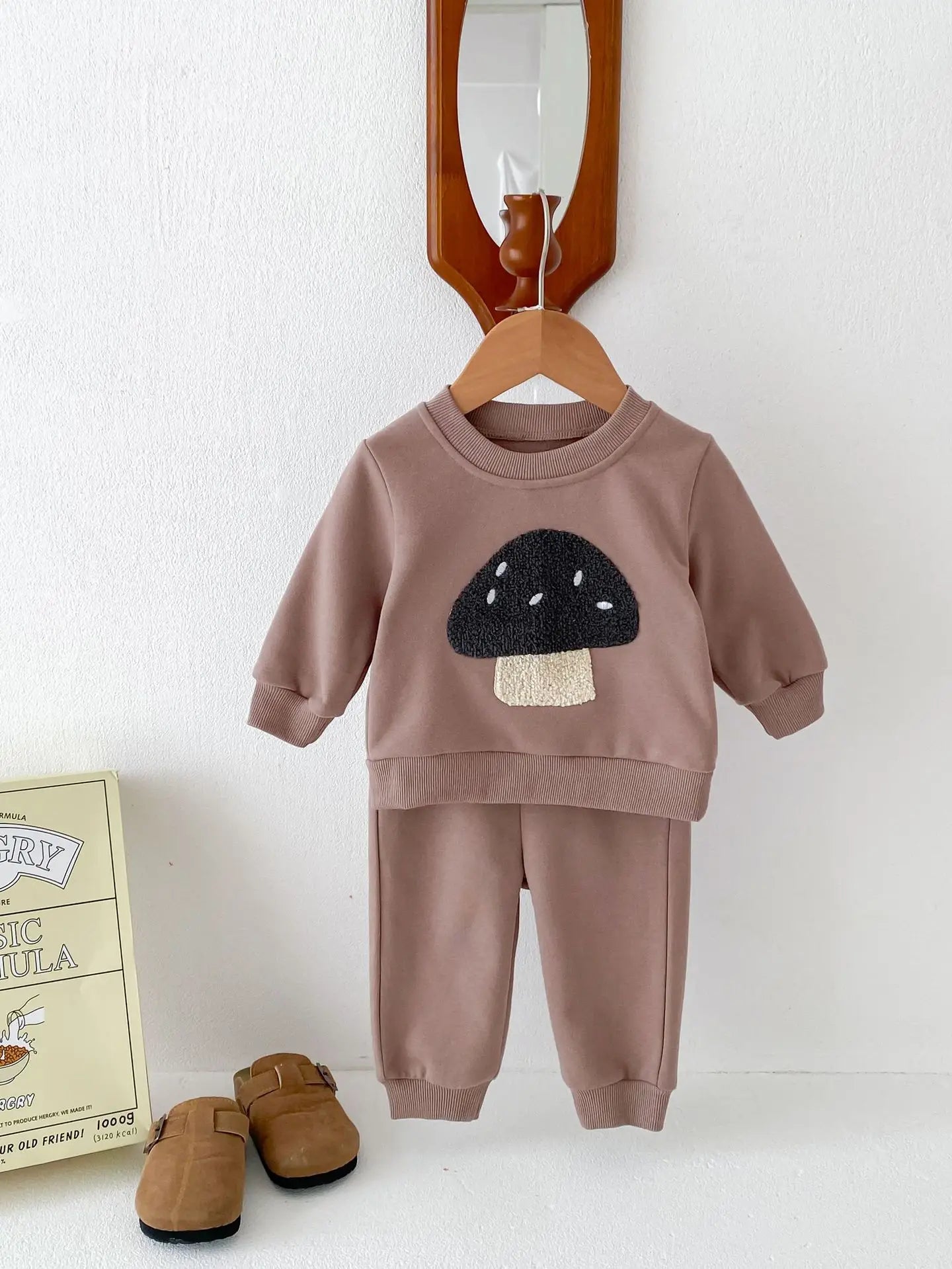 Baby Toddler Boy Girl 2Pcs Clothes Set Autumn Winter Infant Jogger Set Long Sleeve Pullover Top Pant Suit Outfit