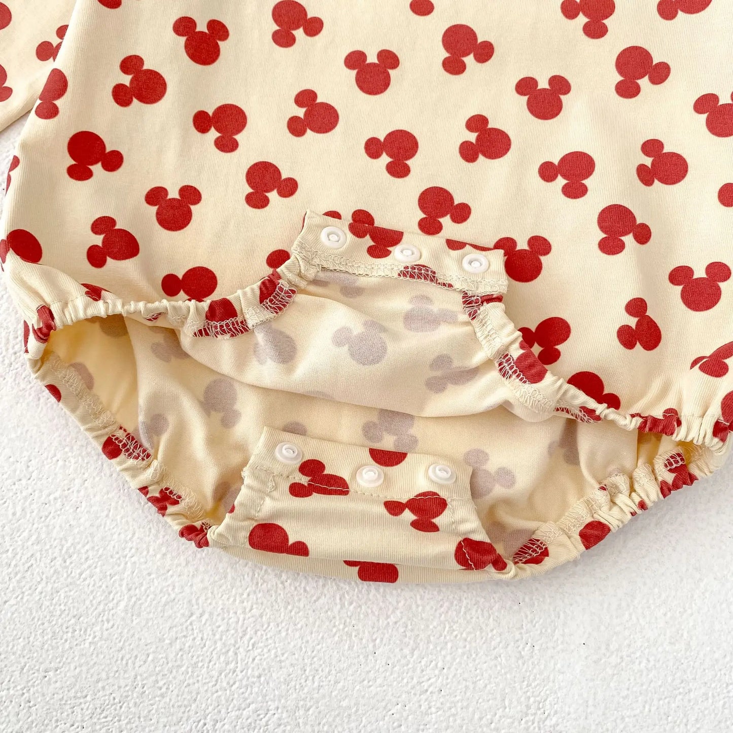 Baby Toddler Girl Clothes Mouse Print Romper Elegant Collar Long Sleeve Cute Sweet Bodysuit Autumn