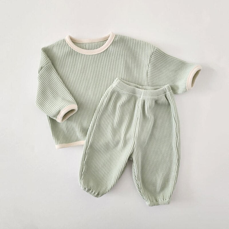 Waffle Sportswear Pants Set