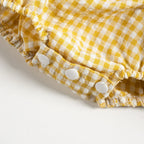 Plaid Picnic Romper Dress