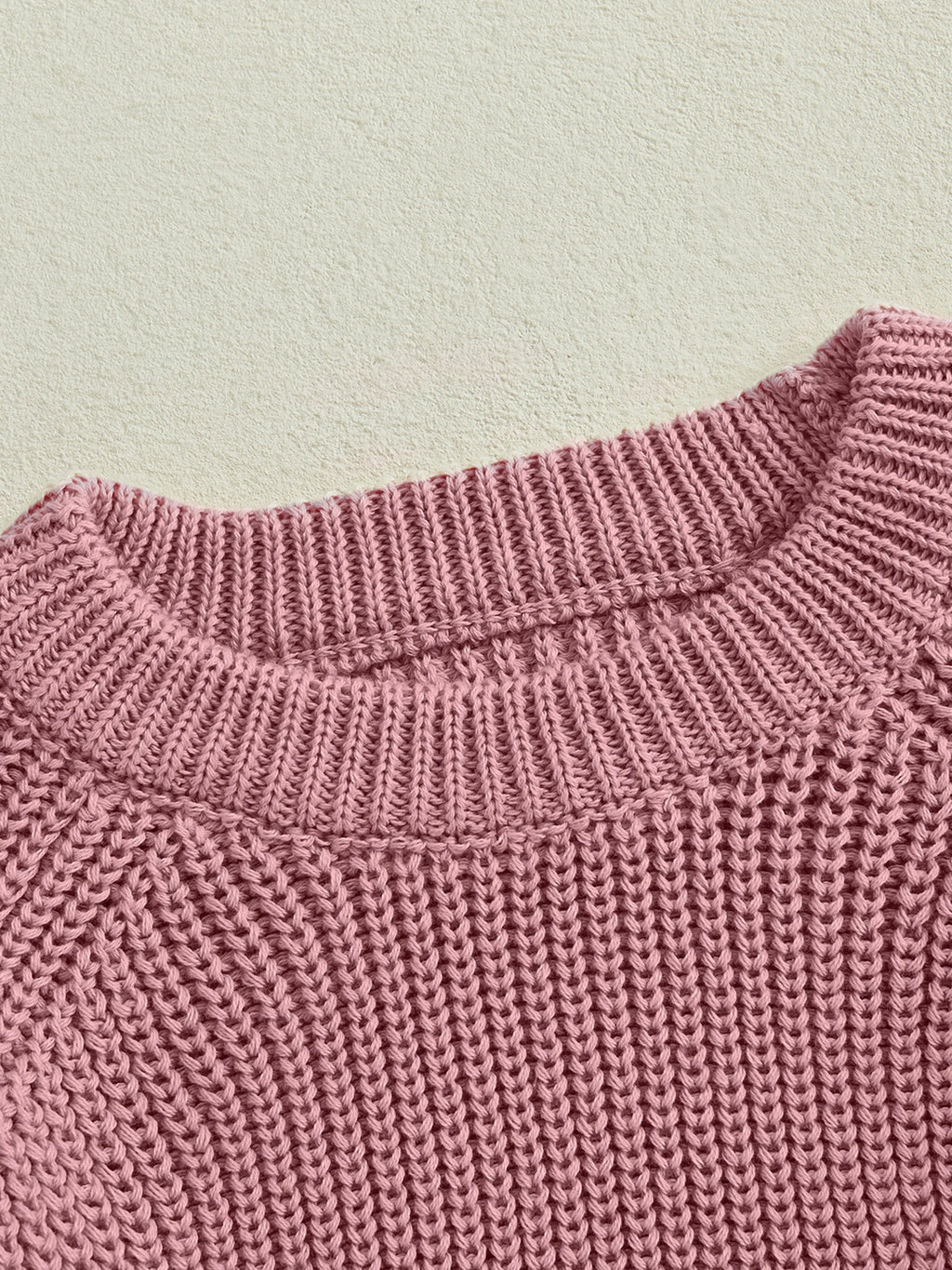 Baby Toddler Boys Girls Knit Sweater Long Sleeve Round Neck Solid Color Pullover Fall Top