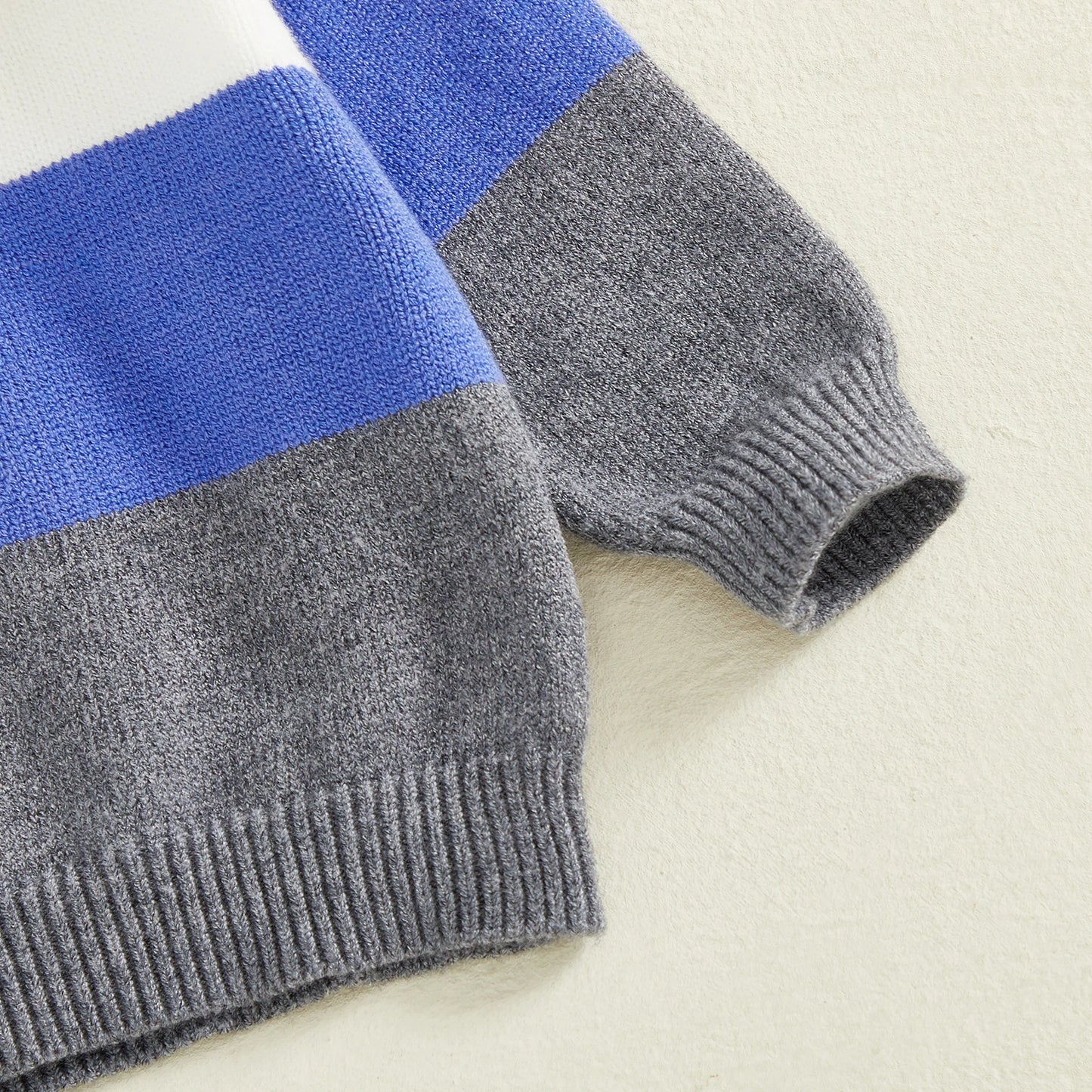 Baby Toddler Boy Sweater Lapel Collar Long Sleeve Patchwork Upper Button Down Pullover Warm Knit Tops