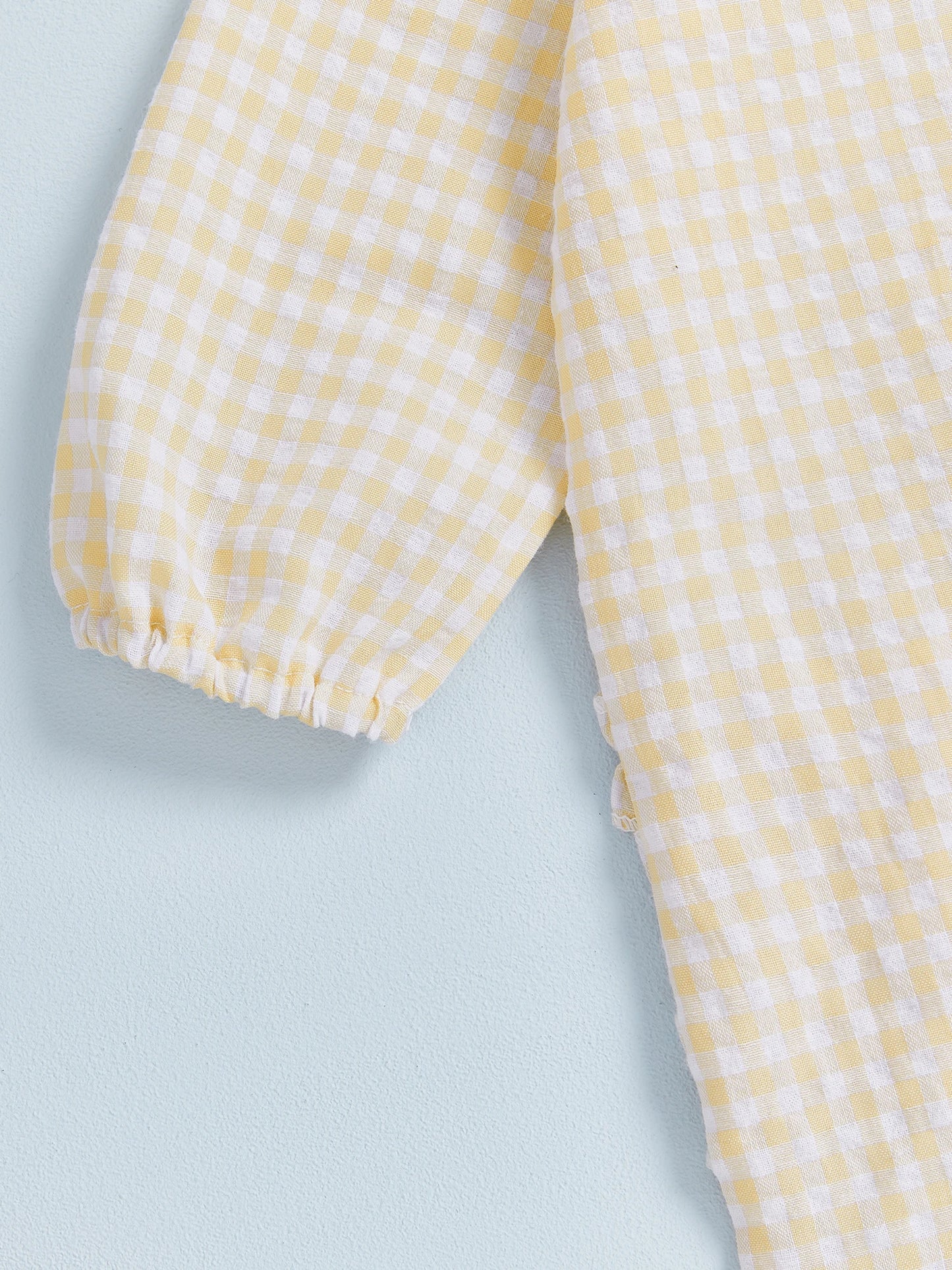 Baby Girl 2Pcs Fall Footies and Headband Set Plaid Ruffled Trim Zip Front Long Sleeve Zipper Romper