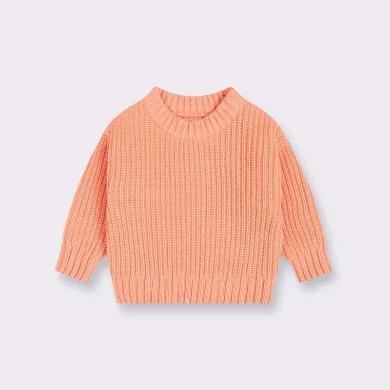 Baby Toddler Kid Boys Girls Sweater Winter Clothes Warm Thick Knit Pullover Top Infant Long Sleeve Basic Knitwear