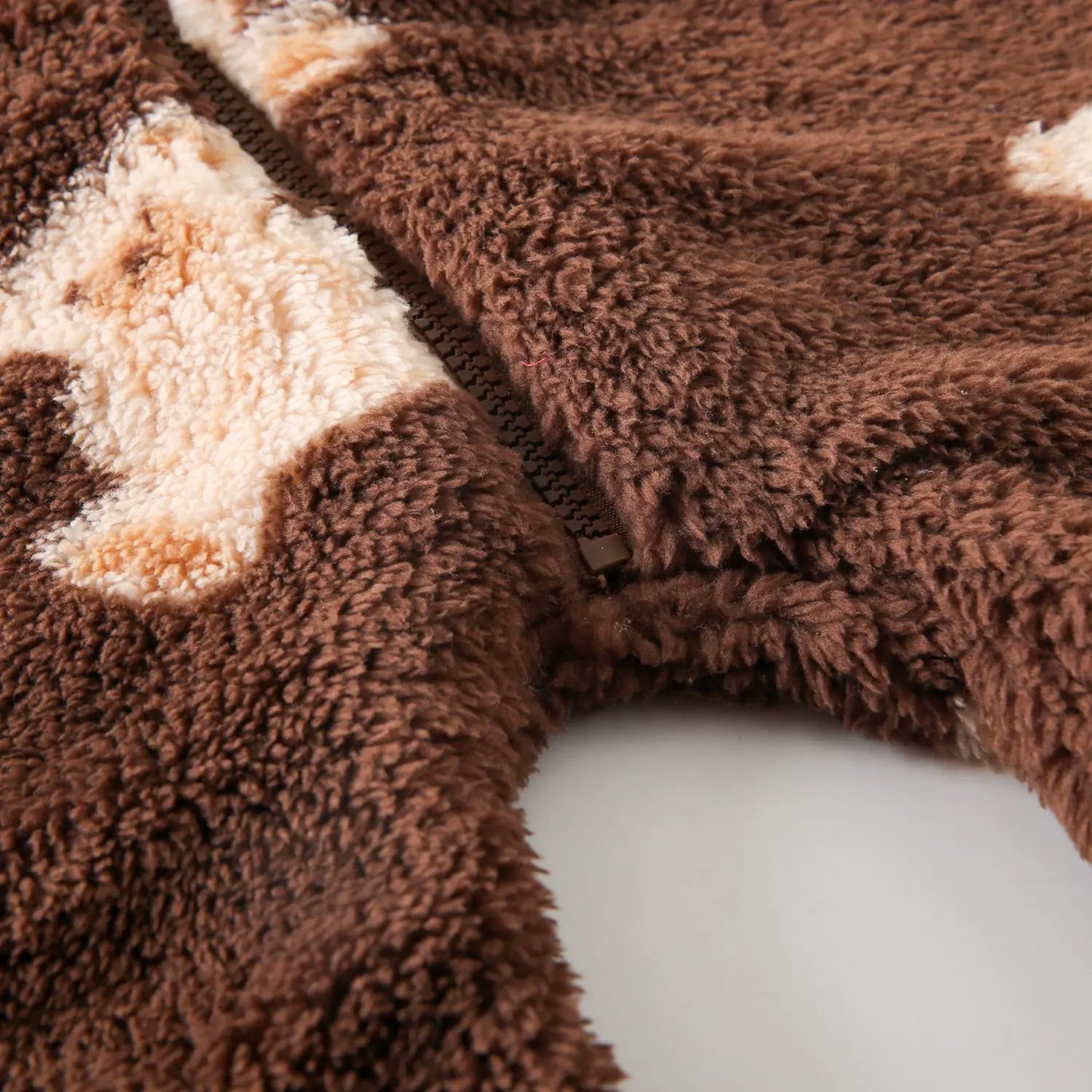 Baby Toddler Boy Girl Winter Clothes Thick Warm Fleece Bear Print Hooded Romper Long Sleeve Zipper Jumpsuit Cute Outfit