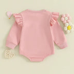 Baby Toddler Kids Girls Sister Matching Big Sis Shirt/Lil Sis Ruffle Sleeve Long Sleeve Romper Crewneck Top