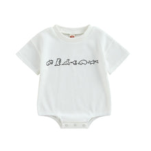 Load image into Gallery viewer, Infant Baby Boys Girls Casual Bodysuit Dinosaur Print Short Sleeve Crew Neck Waffle Jumpsuits
